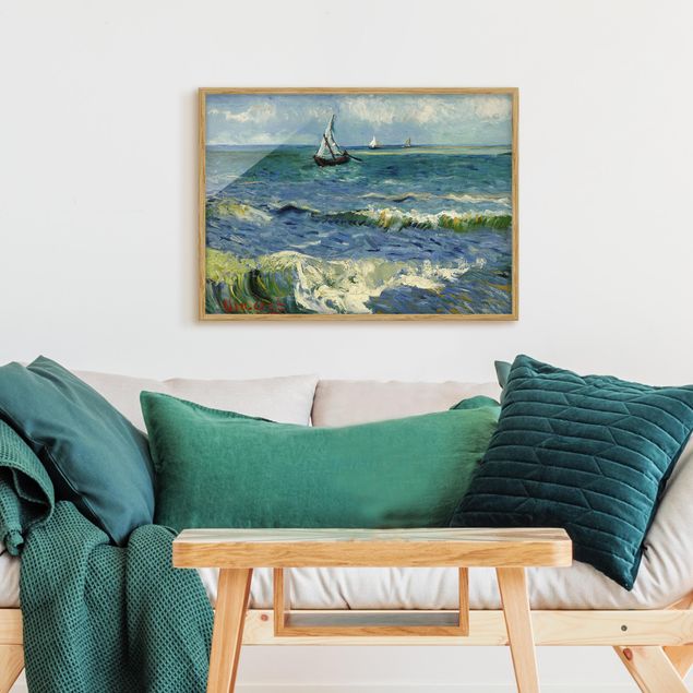 Framed poster - Vincent Van Gogh - Seascape Near Les Saintes-Maries-De-La-Mer