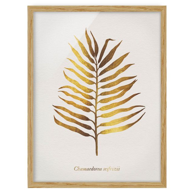 Framed poster - Gold - Palm Leaf II
