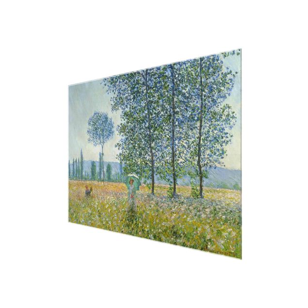 Glass print - Claude Monet - Fields In Spring