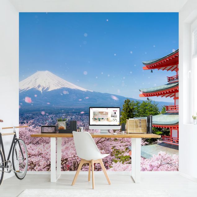 Wallpaper - Chureito Pagoda And Mt. Fuji
