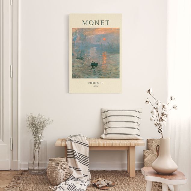 Natural canvas print - Claude Monet - Impression - Museum Edition - Portrait format 2:3