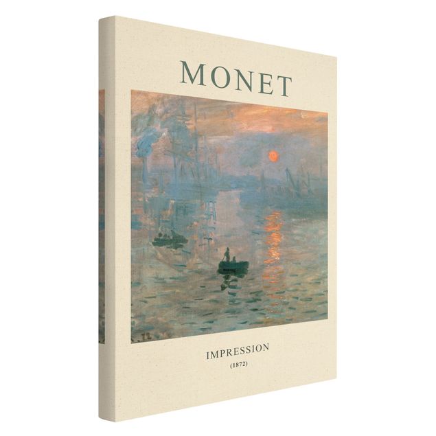 Natural canvas print - Claude Monet - Impression - Museum Edition - Portrait format 2:3