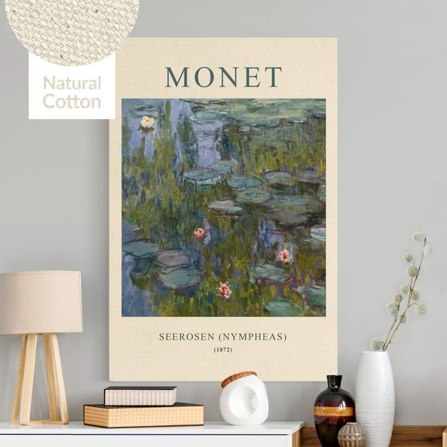 Natural canvas print - Claude Monet - Waterlilies (Nymphaeas) - Museum Edition - Portrait format 2:3