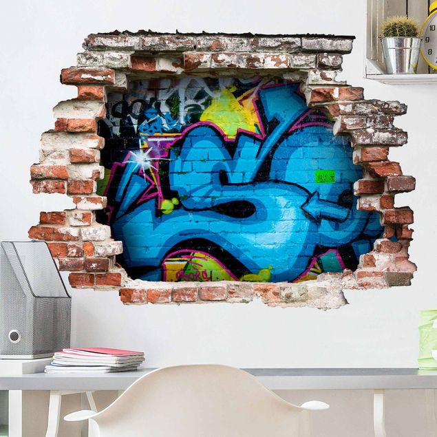 Stone wall decal Colours of Graffiti