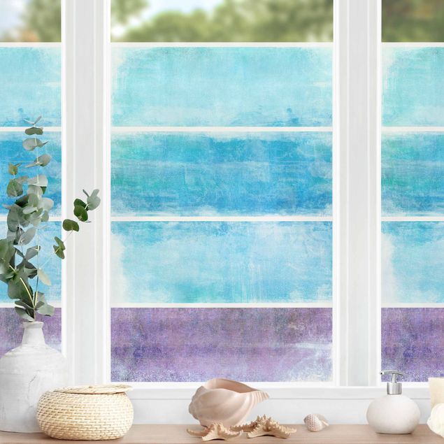 Window decoration - Colour Harmony Blue