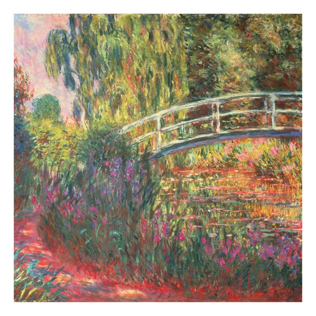 Glass print - Claude Monet - Japanese Bridge In The Garden Of Giverny