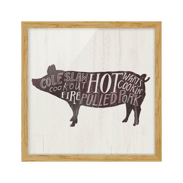 Framed poster - Farm BBQ - Pig