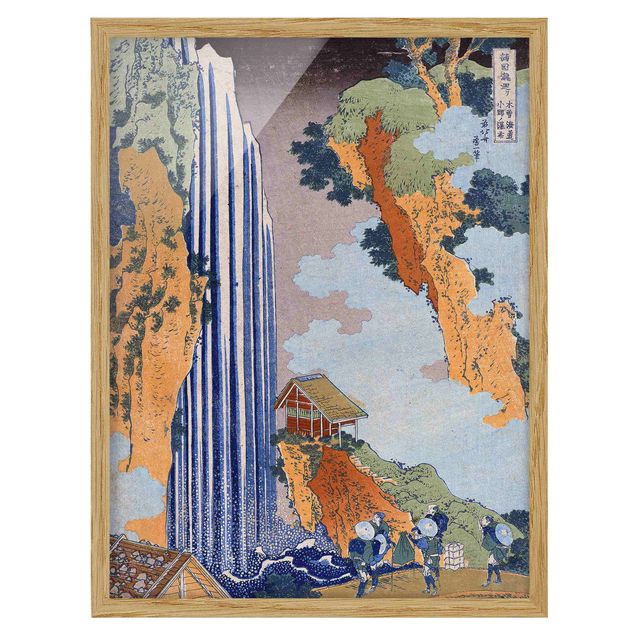 Framed poster - Katsushika Hokusai - Ono Waterfall on the Kisokaidô