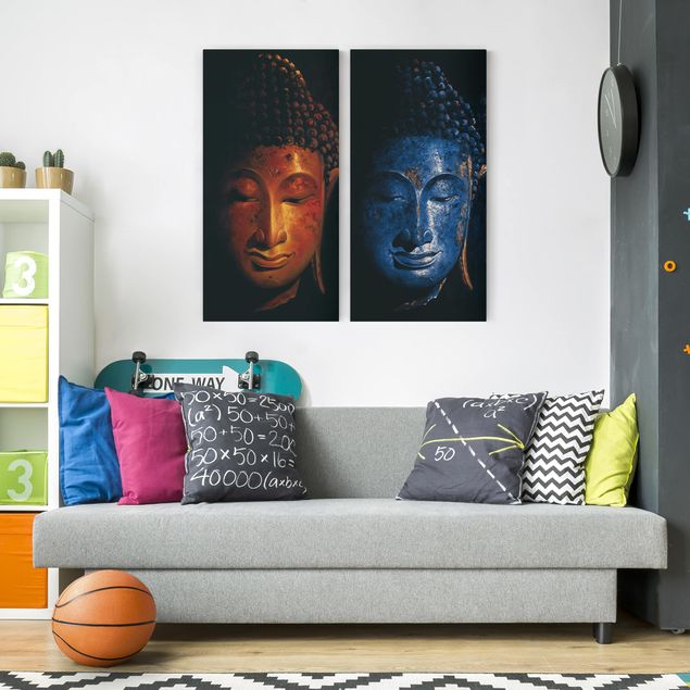 Print on canvas 2 parts - Delhi and Madras Buddha