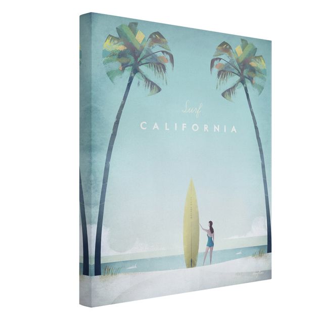 Print on canvas - Travel Poster - California