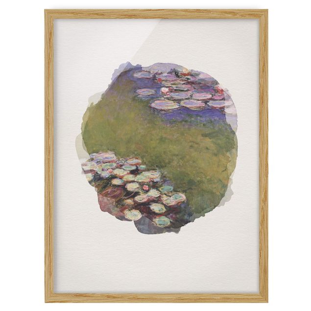 Framed poster - WaterColours - Claude Monet - Water Lilies