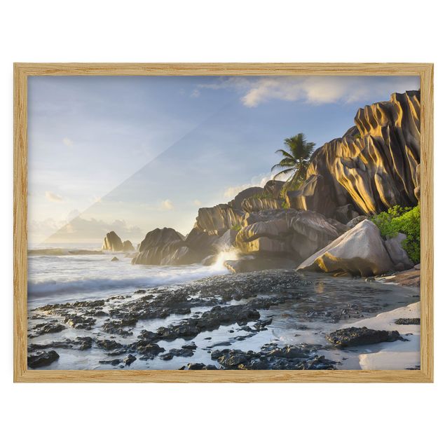 Framed poster - Sunset On The Island Paradise
