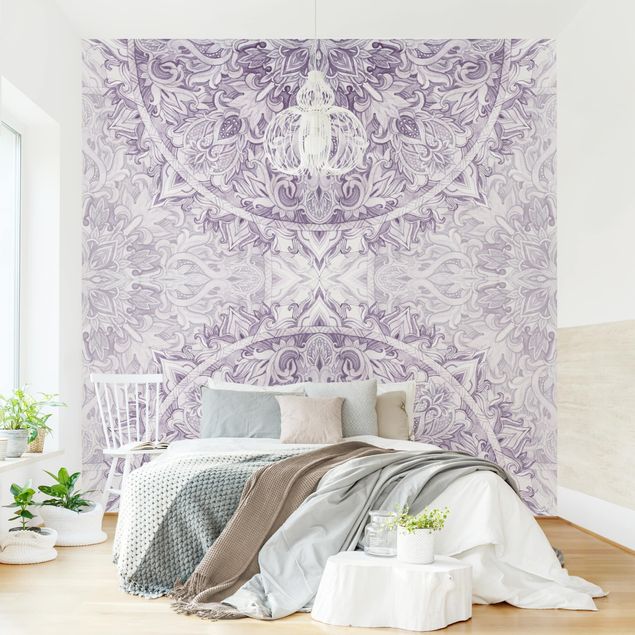 Wallpapers Mandala Watercolour Ornament Purple