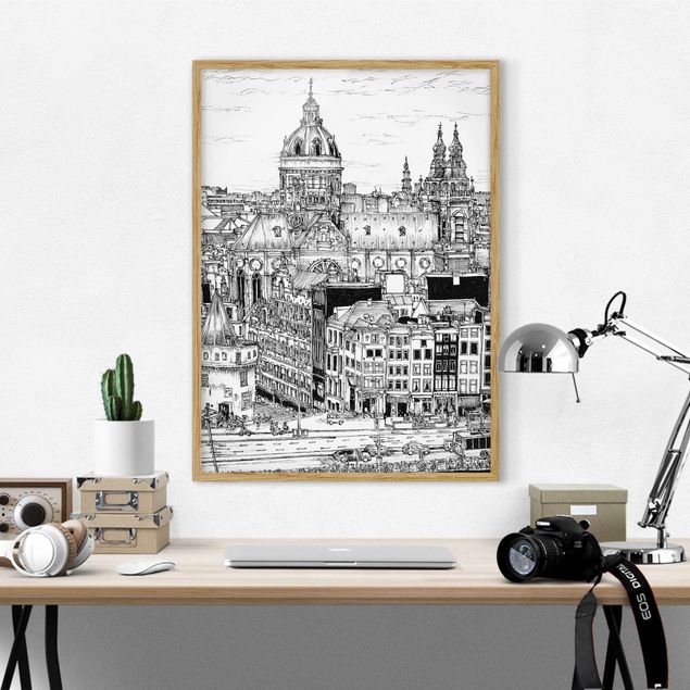 Framed poster - City Study - Old Town