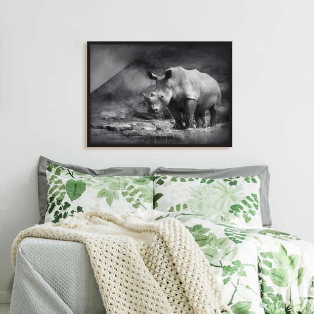 Framed poster - Lonesome Rhinoceros