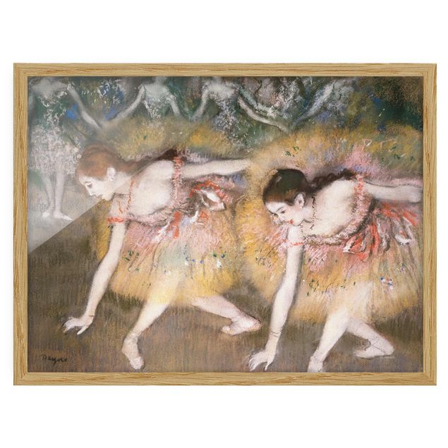 Framed poster - Edgar Degas - Dancers Bending Down