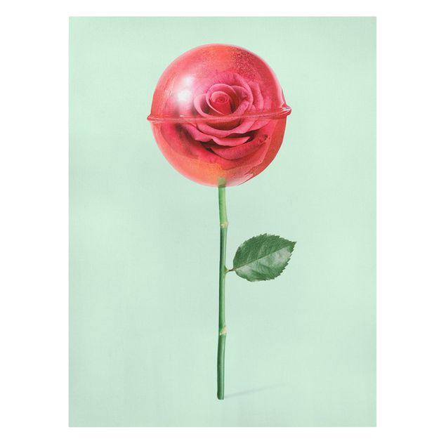 Print on canvas - Rose With Lollipop