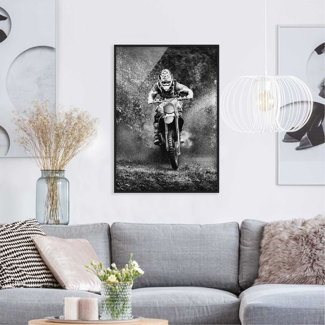 Framed poster - Motocross In The Mud