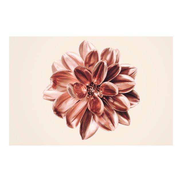 Wallpaper - Dahlia Pink Gold Metallic Pink