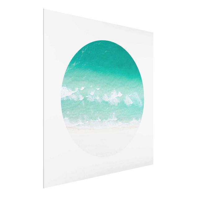 Glass print - The Ocean In A Circle