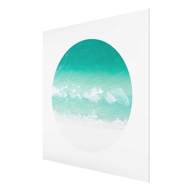 Glass print - The Ocean In A Circle