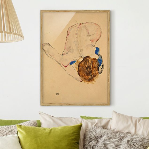 Framed poster - Egon Schiele - Forward Flexed Act