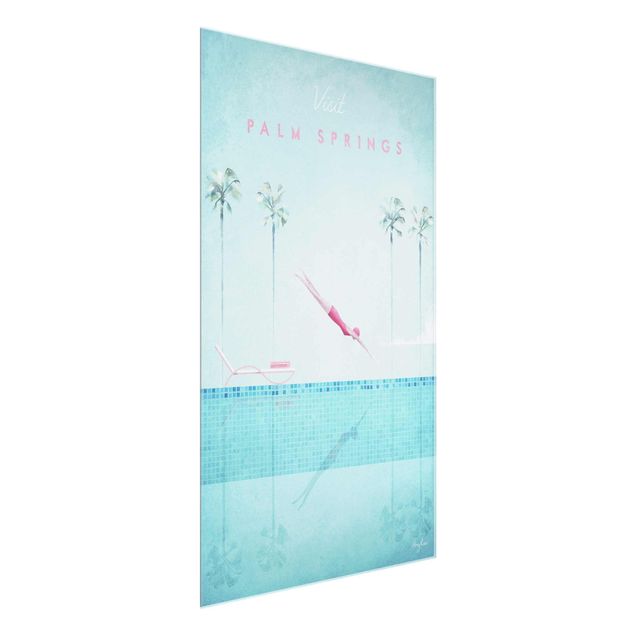 Glass print - Travel Poster - Palm Springs