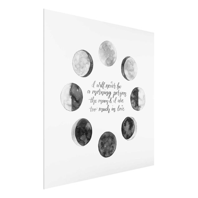 Glass print - Ode To The Moon - Love