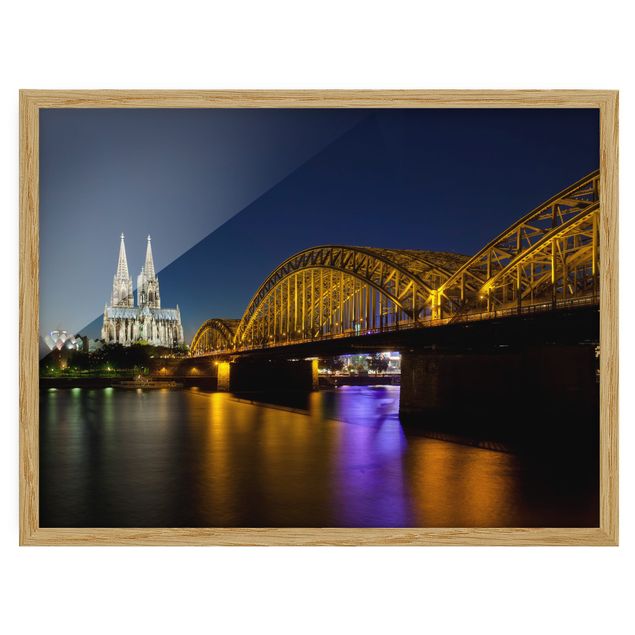 Framed poster - Cologne At Night