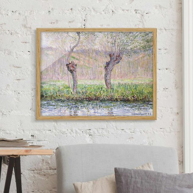 Framed poster - Claude Monet - Willow Trees Spring