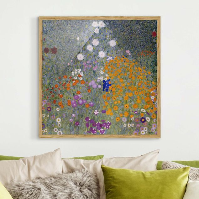 Framed poster - Gustav Klimt - Cottage Garden