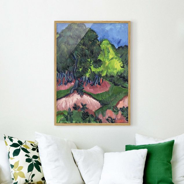 Framed poster - Ernst Ludwig Kirchner - Landscape with Chestnut Tree