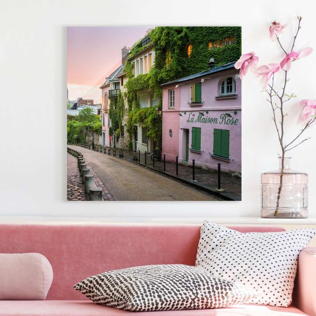 Glas Magnetboard Rose Coloured Twilight In Paris