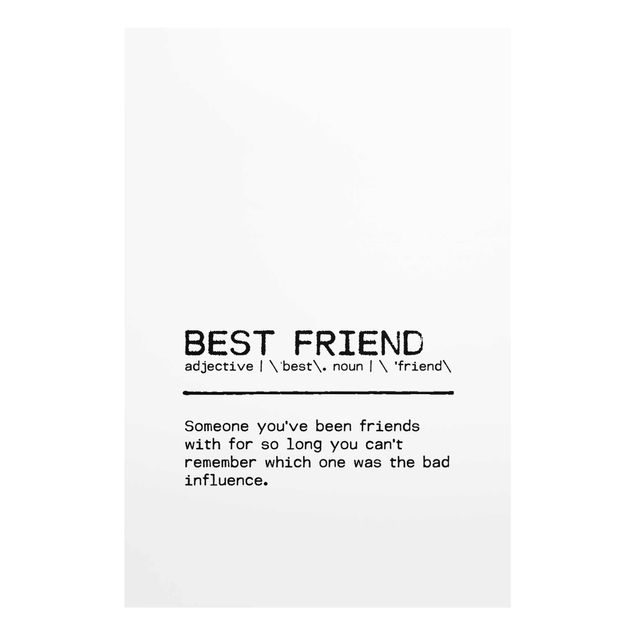 Glass print - Definition Best Friend