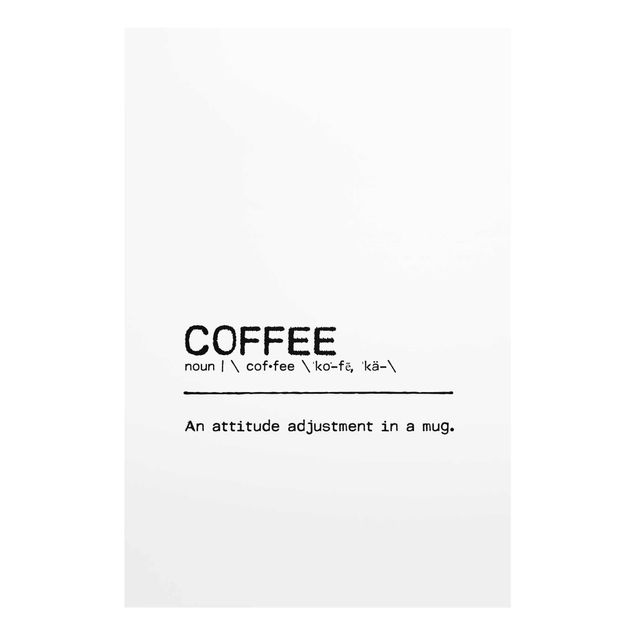 Glass print - Definition Coffee Attitude