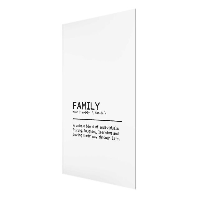 Glass print - Definition Family Unique