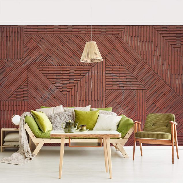 Wallpapers Design Brick Red