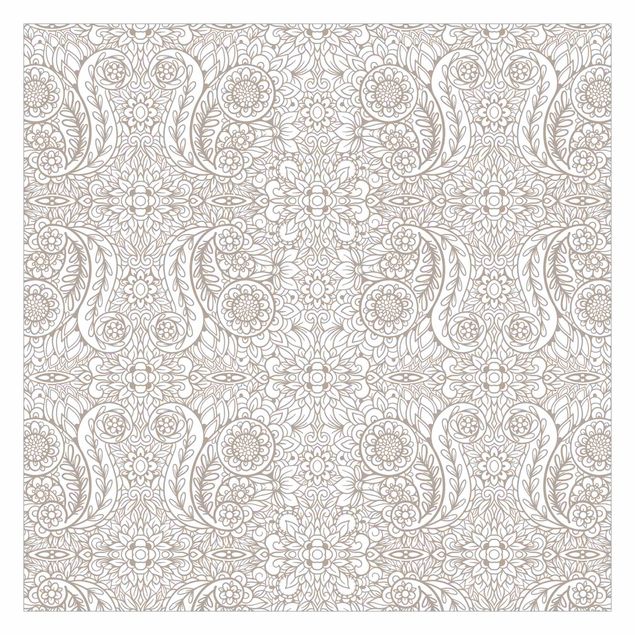Walpaper - Detailed Art Nouveau Pattern In Gray Beige