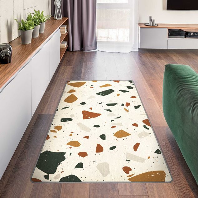 Woven rugs Detailed Terrazzo Pattern Leghorn