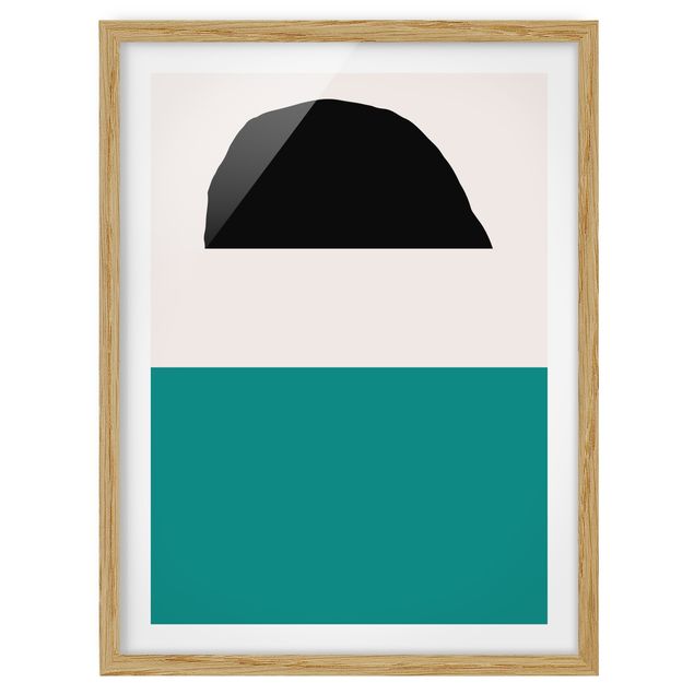 Framed poster - Line Art Abstract Shapes
