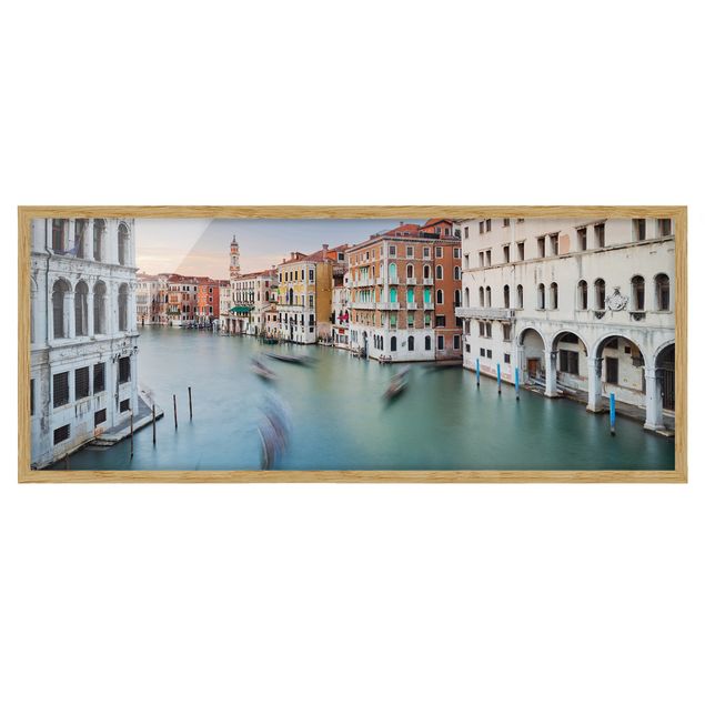Framed poster - Grand Canal View From The Rialto Bridge Venice