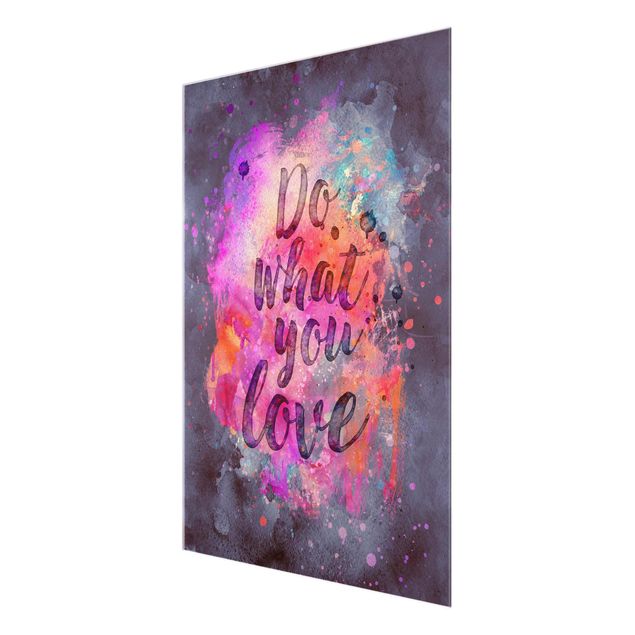 Glass print - Colourful Explosion Do What You Love