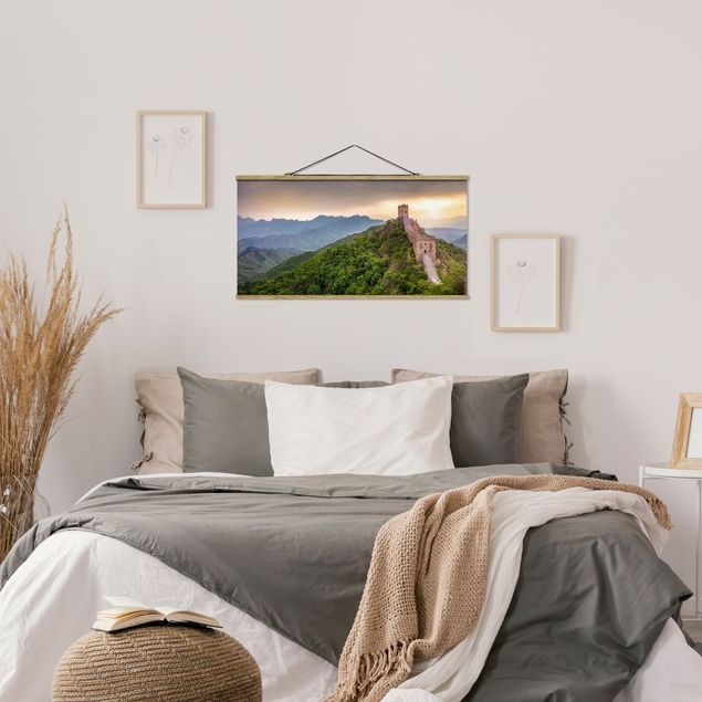 Fabric print with poster hangers - The Infinite Wall Of China - Landscape format 2:1