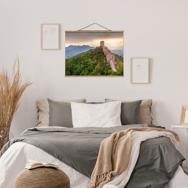 Fabric print with poster hangers - The Infinite Wall Of China - Landscape format 4:3