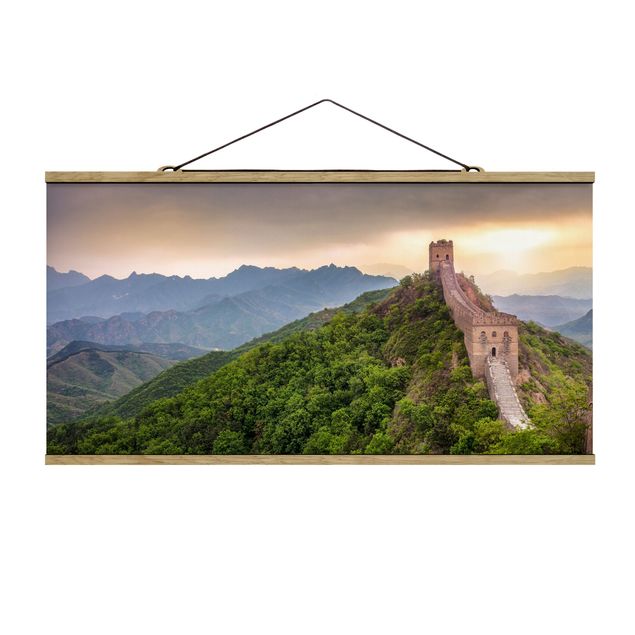 Fabric print with poster hangers - The Infinite Wall Of China - Landscape format 2:1