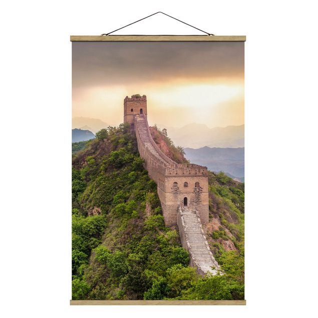Fabric print with poster hangers - The Infinite Wall Of China - Portrait format 2:3