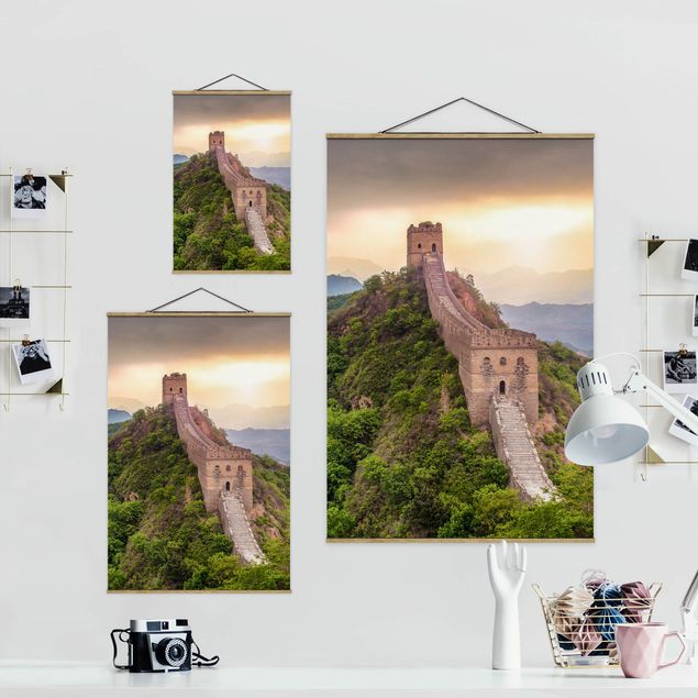 Fabric print with poster hangers - The Infinite Wall Of China - Portrait format 2:3
