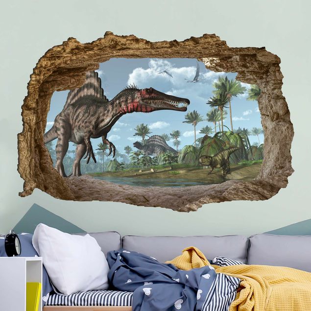 Wall stickers 3d Dinosaur landscape