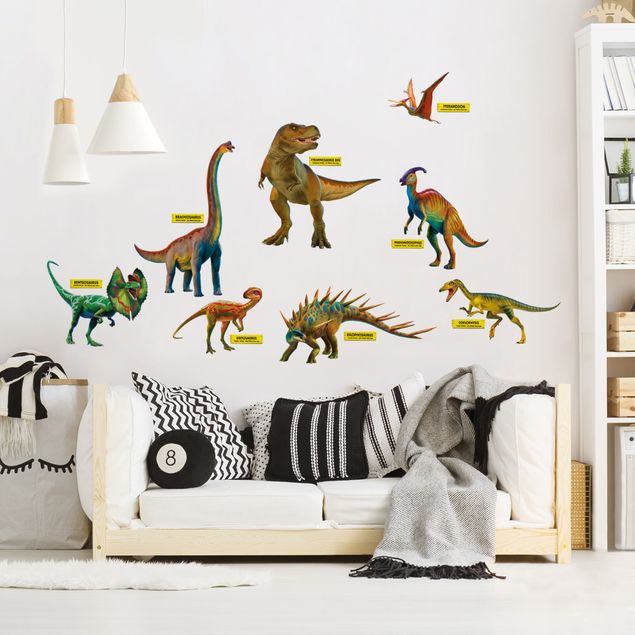 Wall sticker - Dinosaur set with name badges