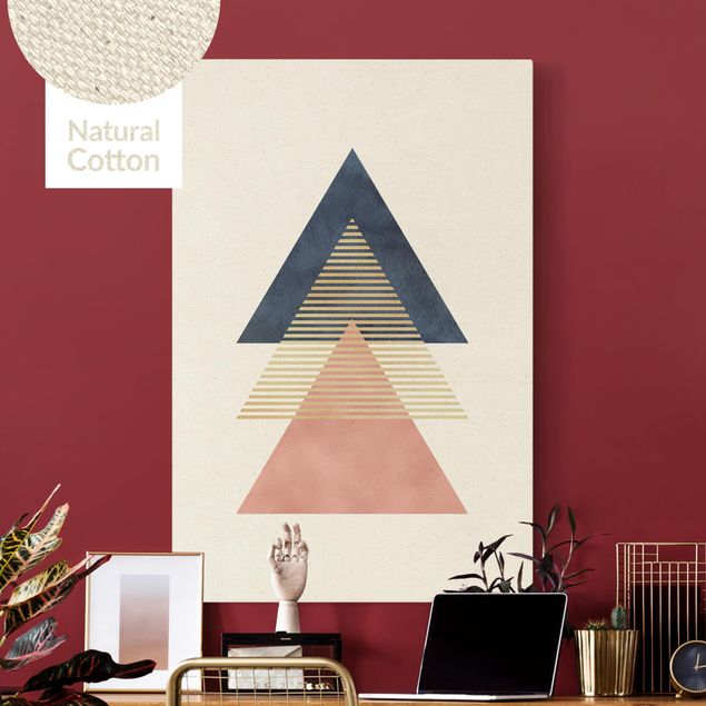 Natural canvas print - Three Triangles - Portrait format 2:3